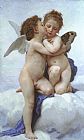 William Bouguereau Cupid and Psyche as Children